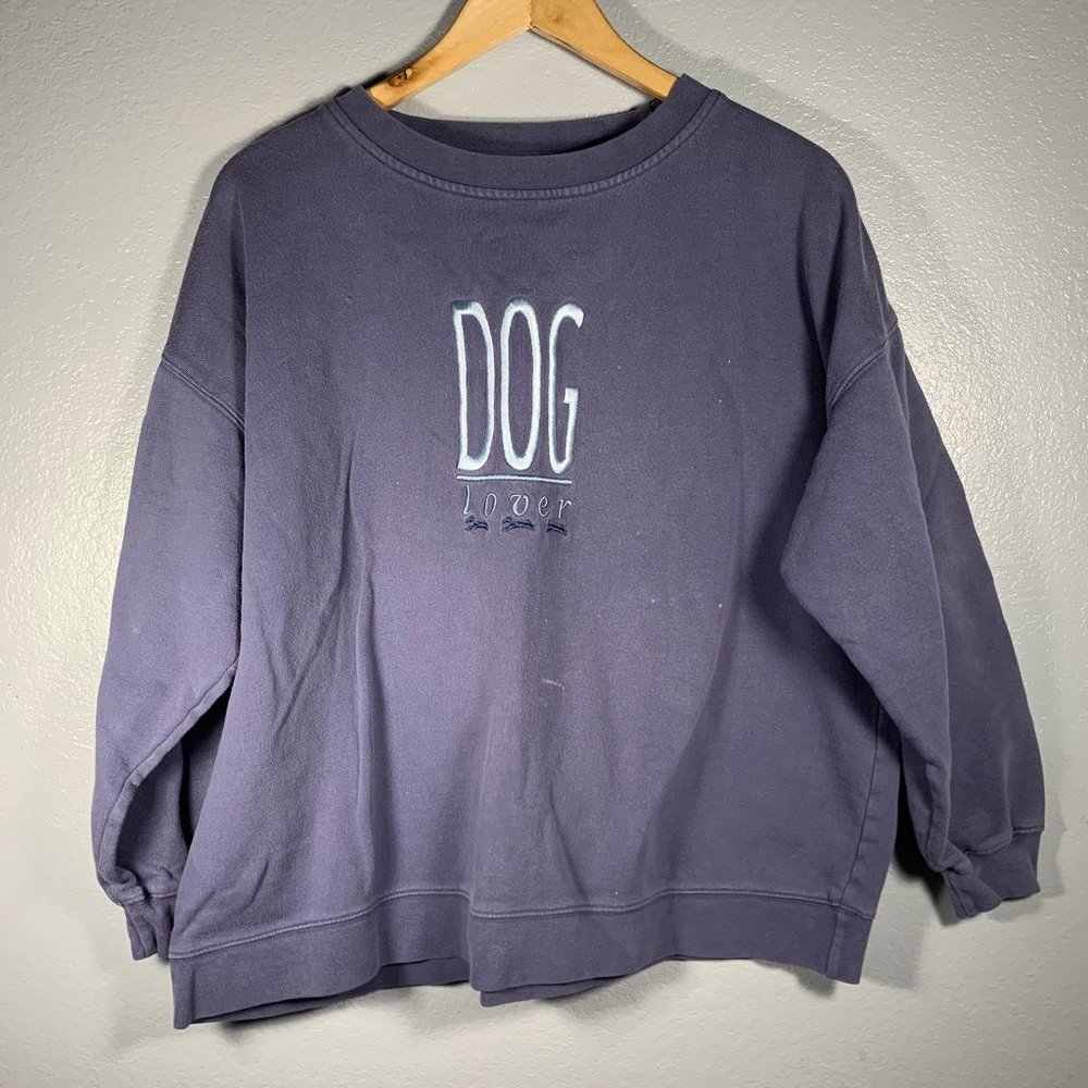 Vintage Dog Lover Blue Sweatshirt